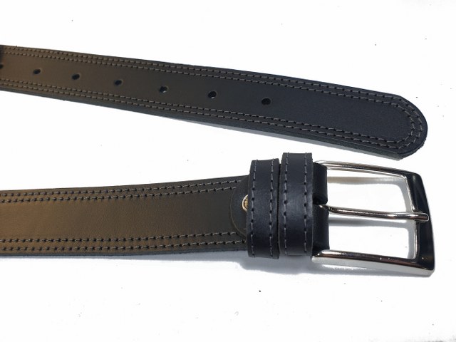 KAIŠ širine 4 cm "crni - sa štepom"