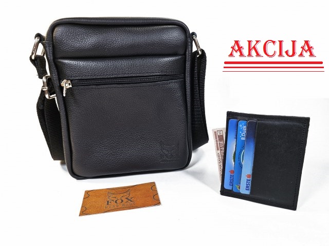 Muška torba M4 + Futrola za kartice M2 "crna " + BESPLATNA DOSTAVA